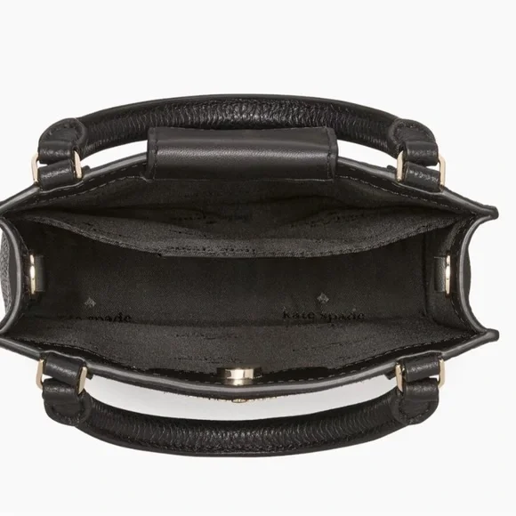 Kate Spade Lena Black Mini Tote Crossbody Bag New - Picture 2 of 4